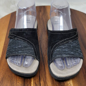 Earth Origins Women's Black Slide Summer Sandals 6M